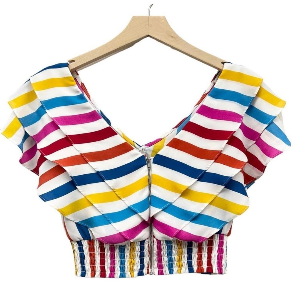 RTR Color Me Courtney Holly Ruffle Top size 4/ Small